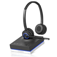 Leitner LH675 Premium Plus wireless headset and base with FocusLight