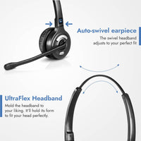 Leitner LH375 wireless headset and lifter super comfortable UltraFlex headband